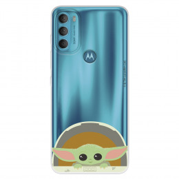 Funda para Motorola Moto G71 5G Oficial de Star Wars Baby Yoda Sonrisas - The Mandalorian