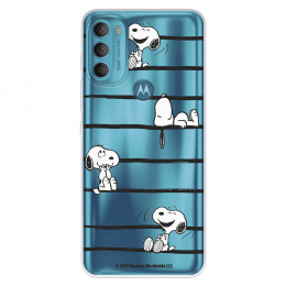 Funda para Motorola Moto G71 5G Oficial de Peanuts Snoopy rayas - Snoopy