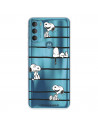 Funda para Motorola Moto G71 5G Oficial de Peanuts Snoopy rayas - Snoopy