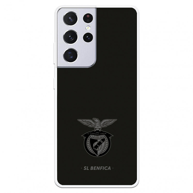 Funda para Samsung Galaxy S21 Ultra del Escudo Fondo Negro  - Licencia Oficial Benfica