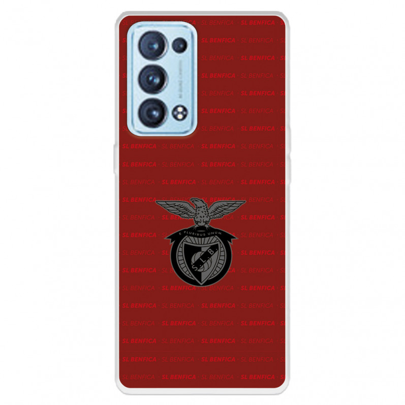 Funda para Oppo Reno6 Pro del Escudo Fondo Granate  - Licencia Oficial Benfica