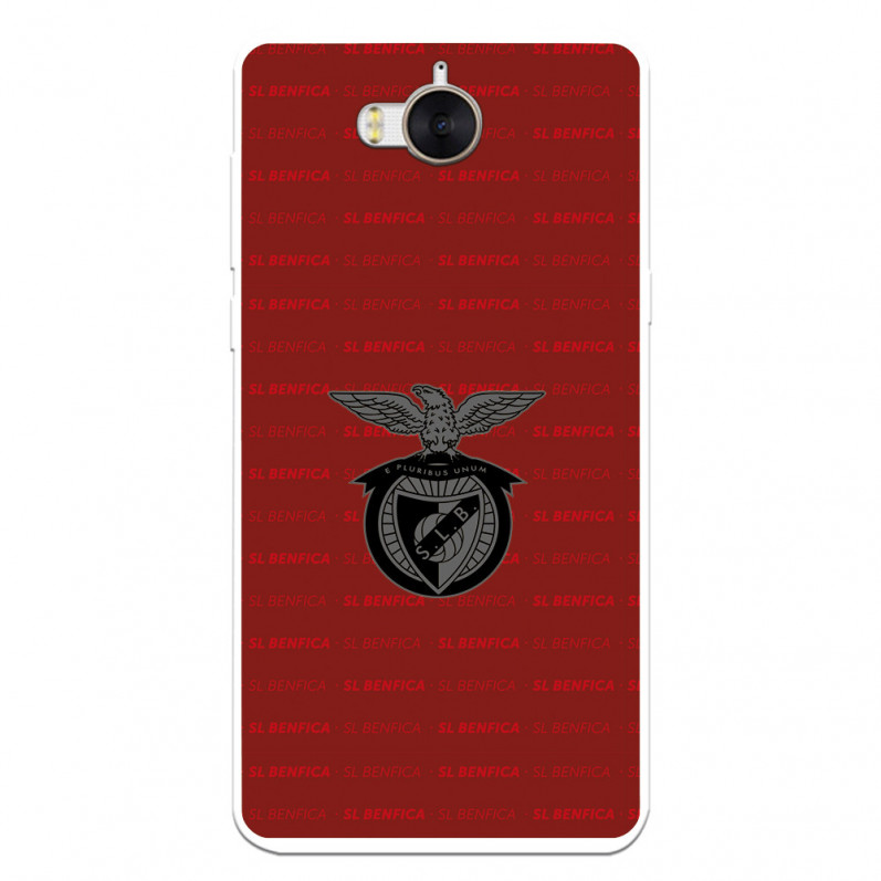 Funda para Huawei Y6 2017 del Escudo Fondo Granate  - Licencia Oficial Benfica