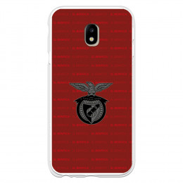 Funda para Samsung Galaxy J3 2017 Europeo del Escudo Fondo Granate  - Licencia Oficial Benfica