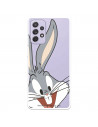 Oficjalne przezroczyste etui Warner Bros Bugs Bunny Silhouette do Samsung Galaxy A72 5G - Looney Tunes