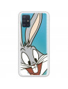 Oficjalne przezroczyste etui Warner Bros Bugs Bunny Silhouette do Samsung Galaxy A51 5G - Looney Tunes