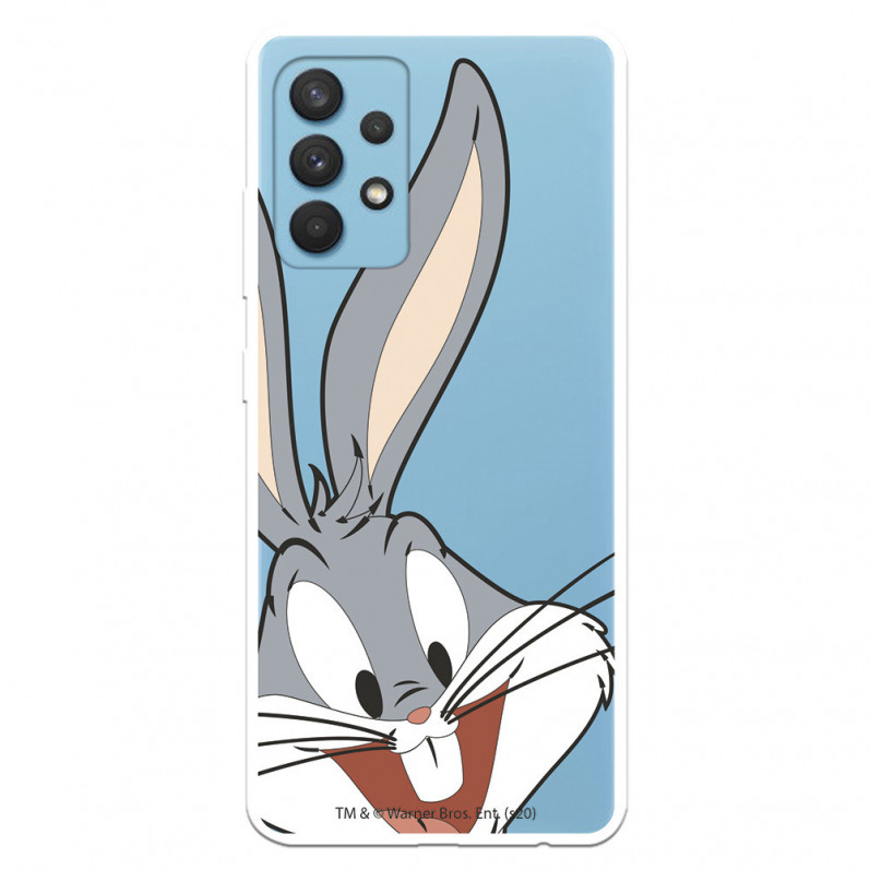 Oficjalne etui Warner Bros Bugs Bunny Przezroczysta sylwetka Samsung Galaxy A32 4G - Looney Tunes