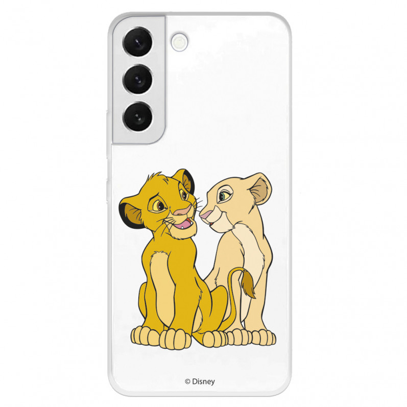 Etui do Samsung Galaxy S22 Plus Disney Official Simba i Nala Silhouette - Król Lew