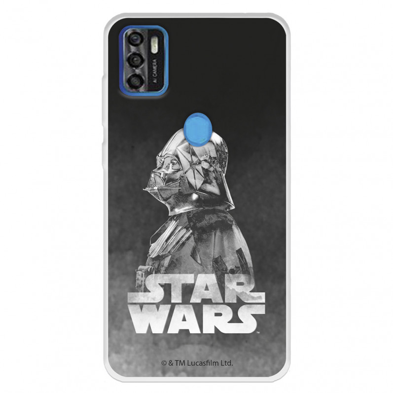 Funda para ZTE Blade A31 Oficial de Star Wars Darth Vader Fondo negro - Star Wars