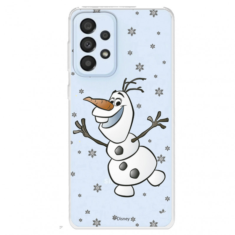 Funda para Samsung Galaxy A33 5G Oficial de Disney Olaf Transparente - Frozen