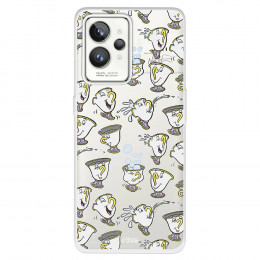 Funda para Realme GT 2 Pro Oficial de Disney Chip Potts Siluetas - La Bella y la Bestia