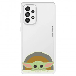 Funda para Samsung Galaxy A73 5G Oficial de Star Wars Baby Yoda Sonrisas - The Mandalorian