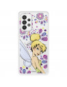 Funda para Samsung Galaxy A73 5G Oficial de Disney Campanilla Flores - Peter Pan