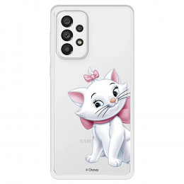 Funda para Samsung Galaxy A73 5G Oficial de Disney Marie Silueta - Los Aristogatos