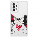 Funda para Samsung Galaxy A73 5G Oficial de Disney Mickey y Minnie Beso - Clásicos Disney