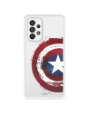 Funda para Samsung Galaxy A73 5G Oficial de Marvel Capitán América Escudo Transparente - Marvel