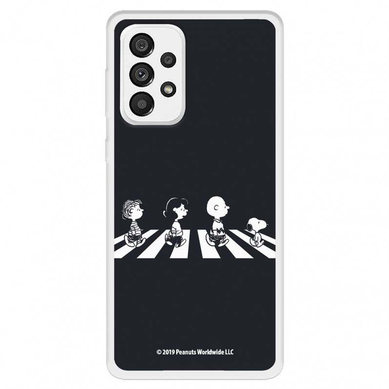 Funda para Samsung Galaxy A73 5G Oficial de Peanuts Personajes Beatles - Snoopy