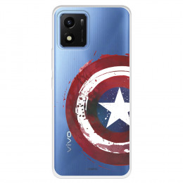 Funda para Vivo Y01 Oficial de Marvel Capitán América Escudo Transparente - Marvel