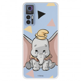 Funda para TCL 30 5G Oficial de Disney Dumbo Silueta Transparente - Dumbo