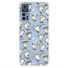 Funda para TCL 30 5G Oficial de Disney Chip Potts Siluetas - La Bella y la Bestia