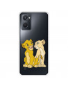 Funda para Realme 9i Oficial de Disney Simba y Nala Silueta - El Rey León