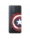 Funda para Vivo V23 Oficial de Marvel Capitán América Escudo Transparente - Marvel