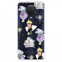 Funda para Nokia G20 Oficial de Disney Villanas Patrón - Villanas Disney