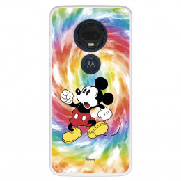 Funda para Motorola Moto G7 Oficial de Disney Mickey Mickey Tye Die - Clásicos Disney