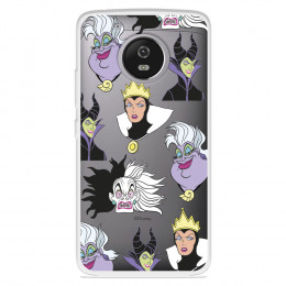 Funda para Motorola Moto G5 Oficial de Disney Villanas Patrón - Villanas Disney