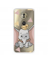 Funda para Motorola Moto G6 Play Oficial de Disney Dumbo Silueta Transparente - Dumbo