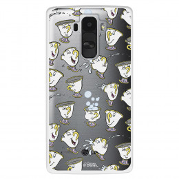 Funda para LG G4 Oficial de Disney Chip Potts Siluetas - La Bella y la Bestia