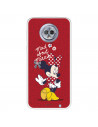 Funda para Motorola Moto G6 Plus Oficial de Disney Minnie Mad About - Clásicos Disney