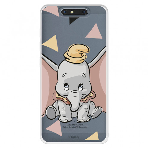 Funda para ZTE Blade V8 Oficial de Disney Dumbo Silueta Transparente - Dumbo