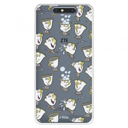 Funda para ZTE Blade V8 Oficial de Disney Chip Potts Siluetas - La Bella y la Bestia