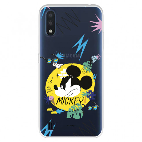 Funda para Samsung Galaxy A01 Oficial de Disney Mickey Mickey Urban - Clásicos Disney