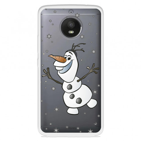 Funda para Motorola Moto E4 Oficial de Disney Olaf Transparente - Frozen