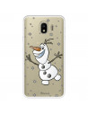 Funda para Samsung Galaxy J4 2018 Oficial de Disney Olaf Transparente - Frozen