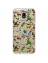 Funda para Samsung Galaxy J4 2018 Oficial de Disney Muñecos Toy Story Siluetas - Toy Story