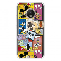 Funda para Motorola Moto G5 Plus Oficial de Disney Mickey Comic - Clásicos Disney