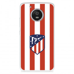 Funda para Motorola Moto G5 del Atlético de Madrid Escudo Rojiblanco  - Licencia Oficial Atlético de Madrid