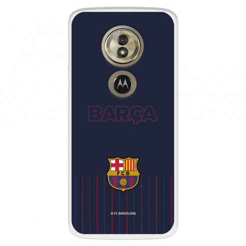 Funda para Motorola Moto G6 Play del FC Barcelona Barsa Fondo Azul  - Licencia Oficial FC Barcelona