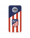 Funda para Motorola Moto G6 Plus del Atlético de Madrid Escudo Fondo Atletico  - Licencia Oficial Atlético de Madrid