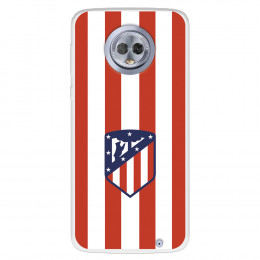 Funda para Motorola Moto G6 Plus del Atlético de Madrid Escudo Rojiblanco  - Licencia Oficial Atlético de Madrid