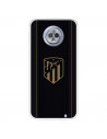 Funda para Motorola Moto G6 Plus del Atlético de Madrid Escudo Dorado Fondo Negro  - Licencia Oficial Atlético de Madrid