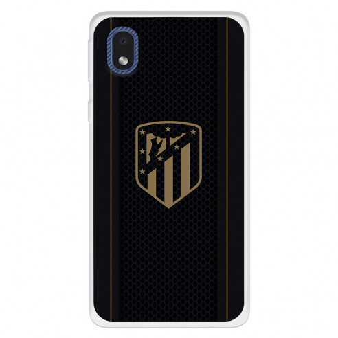 Funda para Samsung Galaxy A3 del Atlético de Madrid Escudo Dorado Fondo Negro  - Licencia Oficial Atlético de Madrid