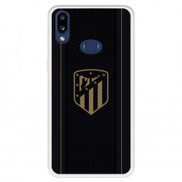 Funda para Samsung Galaxy A10s del Atlético de Madrid Escudo Dorado Fondo Negro  - Licencia Oficial Atlético de Madrid