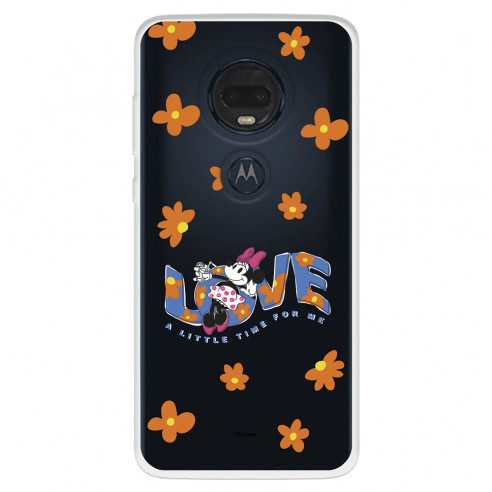 Funda para Motorola Moto G7 Plus Oficial de Disney Minnie Minnie Love - Clásicos Disney