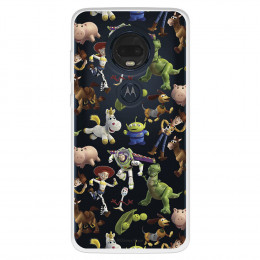 Funda para Motorola Moto G7 Plus Oficial de Disney Muñecos Toy Story Siluetas - Toy Story