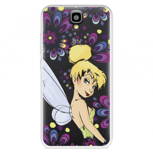 Funda para Huawei Y560 Oficial de Disney Campanilla Flores - Peter Pan