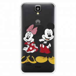 Funda para Huawei Y560 Oficial de Disney Mickey y Minnie Posando - Clásicos Disney