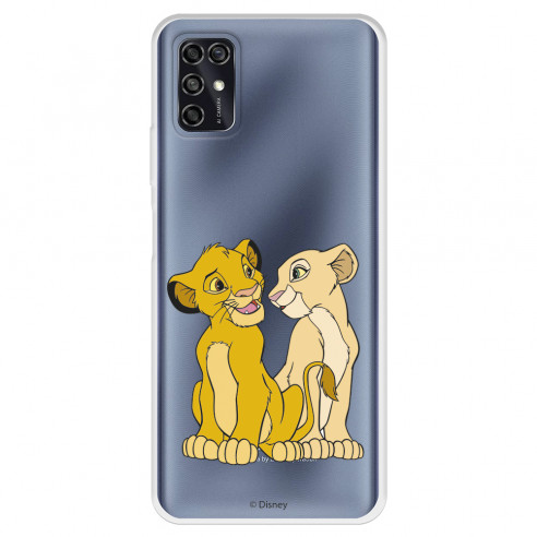 Funda para ZTE Blade V2020 Oficial de Disney Simba y Nala Silueta - El Rey León